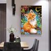 5D Diy Diamond Painting Smart Little Fox Cross Stitch Set Full Diamond Embroidery Mosaic Art Picture of Rhinestones Decor Gift