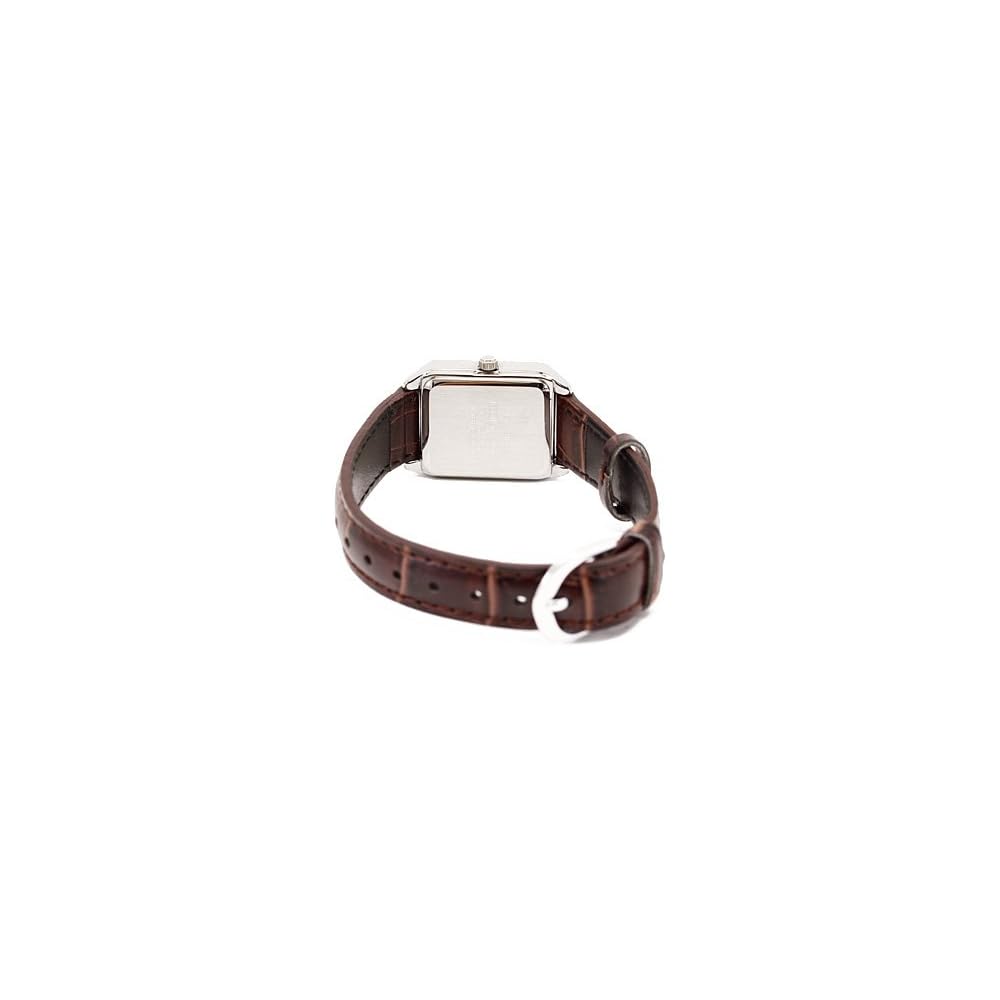 Casio Standard LTP-V007L-7E2 Women's Simple Square Leather Watch Brown Business Casual