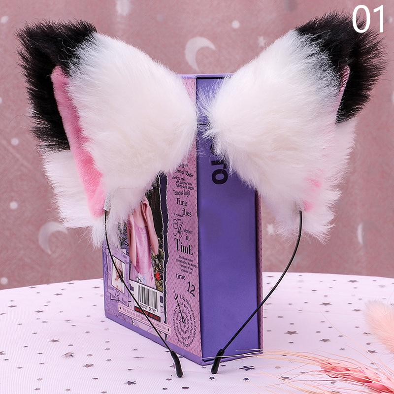 1 шт., повязка на голову, головной убор из искусственного лисьего меха, костюм для косплея, кошачьи уши, обруч для волос, украшения для волос, товары для вечеринок