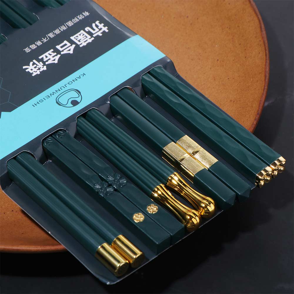 5 пар многоразовых палочек для суши, нескользящие кухонные палочки, набор японских палочек для еды, ресторан