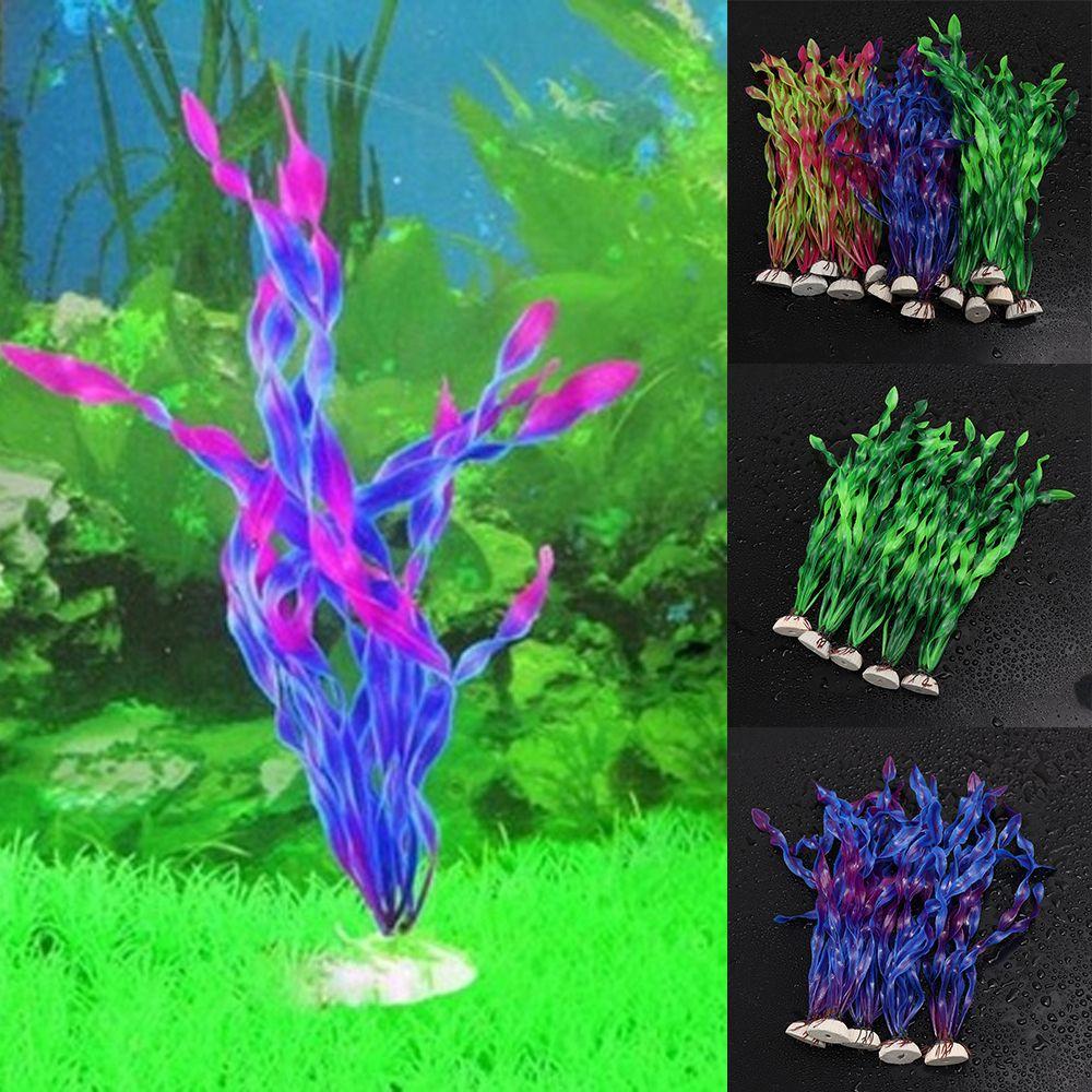 30 см домашнее водное украшение пластиковый аквариум водяная трава искусственные растения