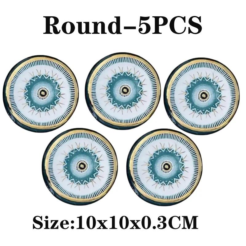 5 шт. настенных украшений, легко устанавливаемых, настенных, декоративных, турецких, греческих, синих, настенных, подвесных, от сглаза