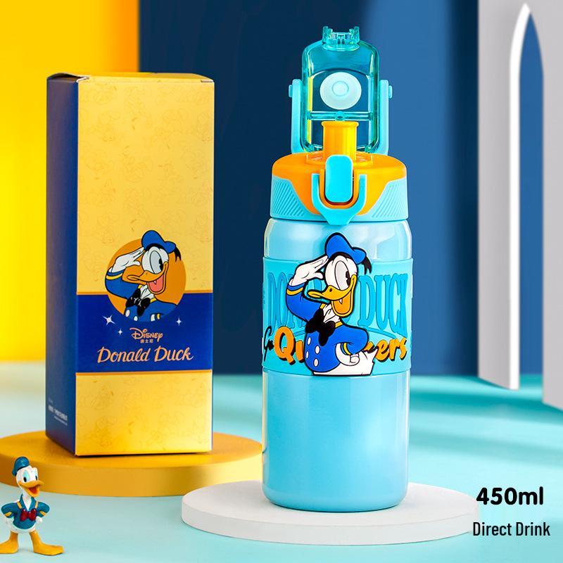 Cartoon Kids' Sports Water Cup - Portable, Large-Capacity, Direct-Drinking Plastic for School Use