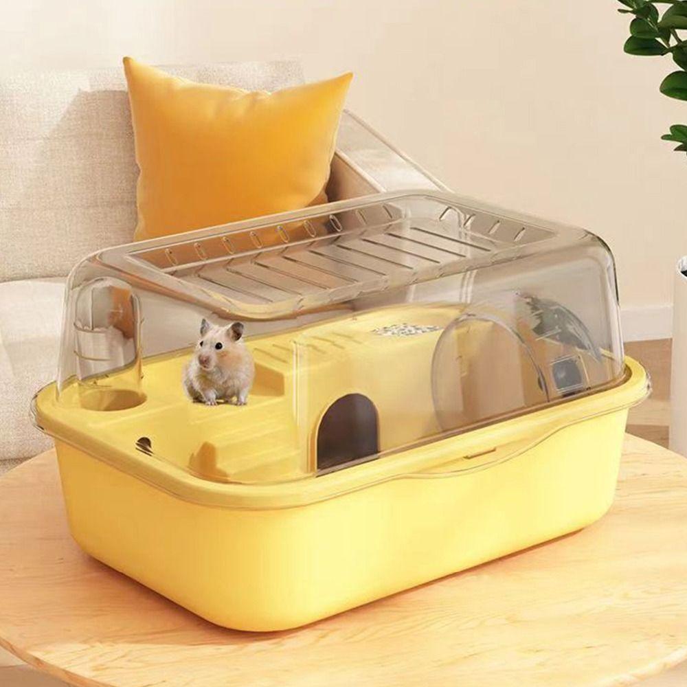 Большая клетка для хомяков, двухслойный домик для домашних животных, удобная клетка для переноски мелких животных