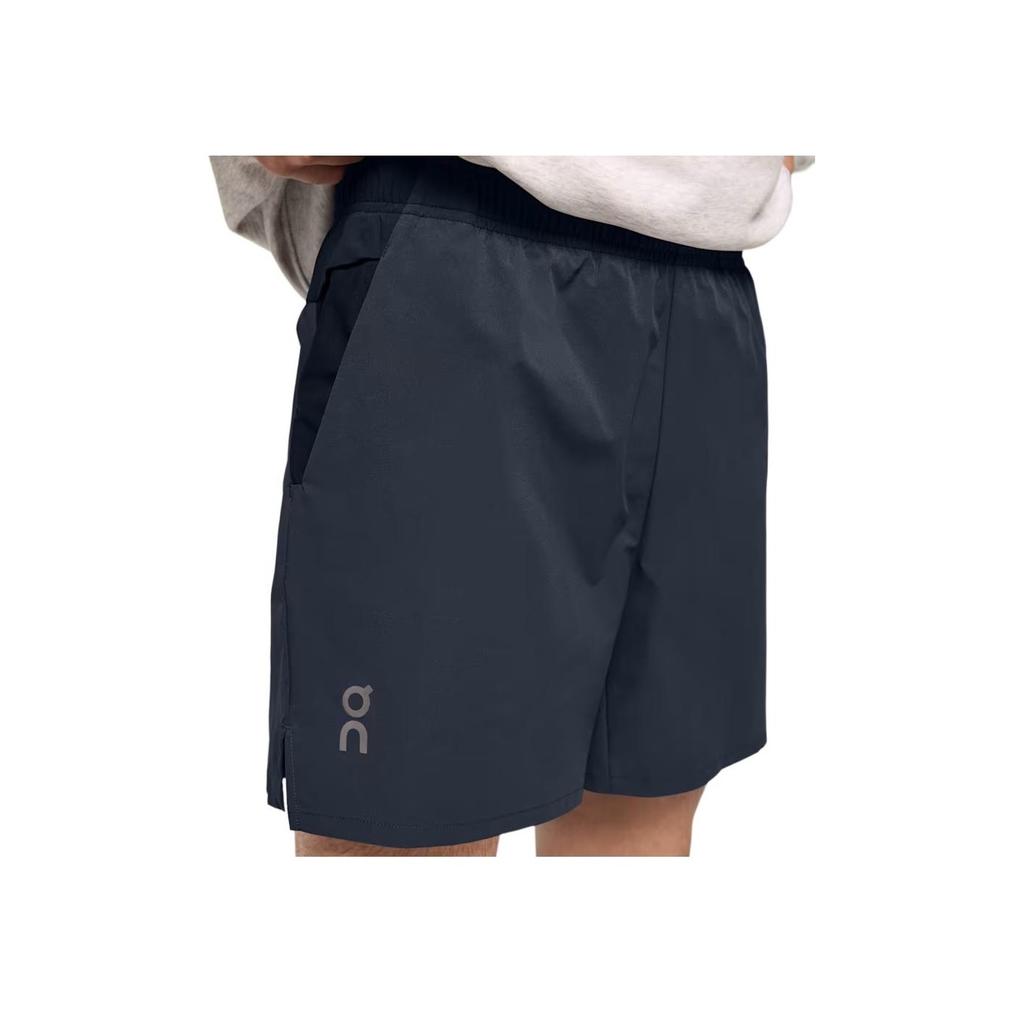 On Essential Solid Versatile Soft Fashi Mid Belt Tri Quarte Sports Shorts Men Shorts Navy-Blue 1ME11520255