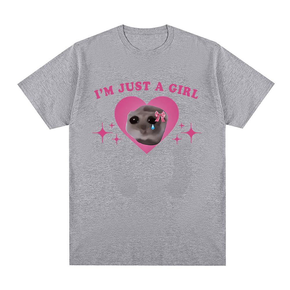 The Latest Mens Pure Cotton Tshirt for 2025 Im Just A Girl Comfortable Breathable Highquality Beach Travel Party Ins