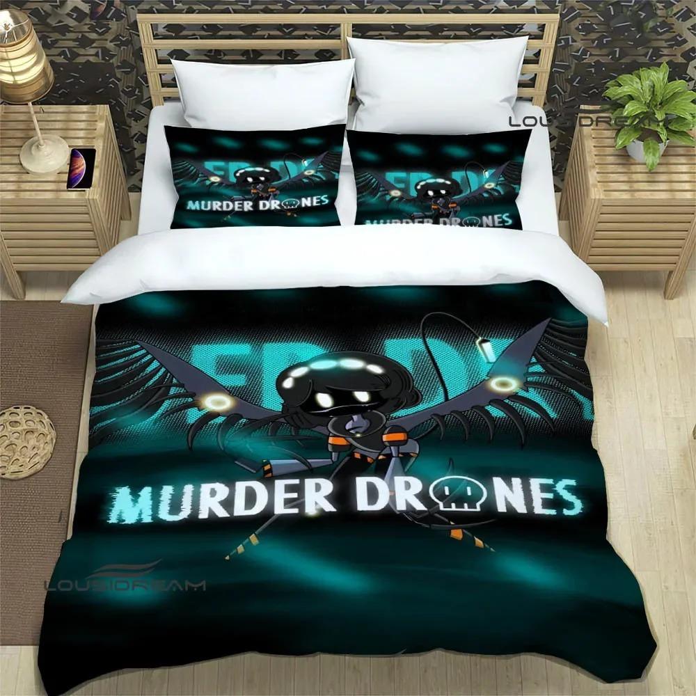 M-Murder Drones Мультяшный Принт Комплект Постельного Белья Роскошный Пододеяльник Комплект С Одеялом Изысканные Принадлежности Для Кровати Подарок На День Рождения