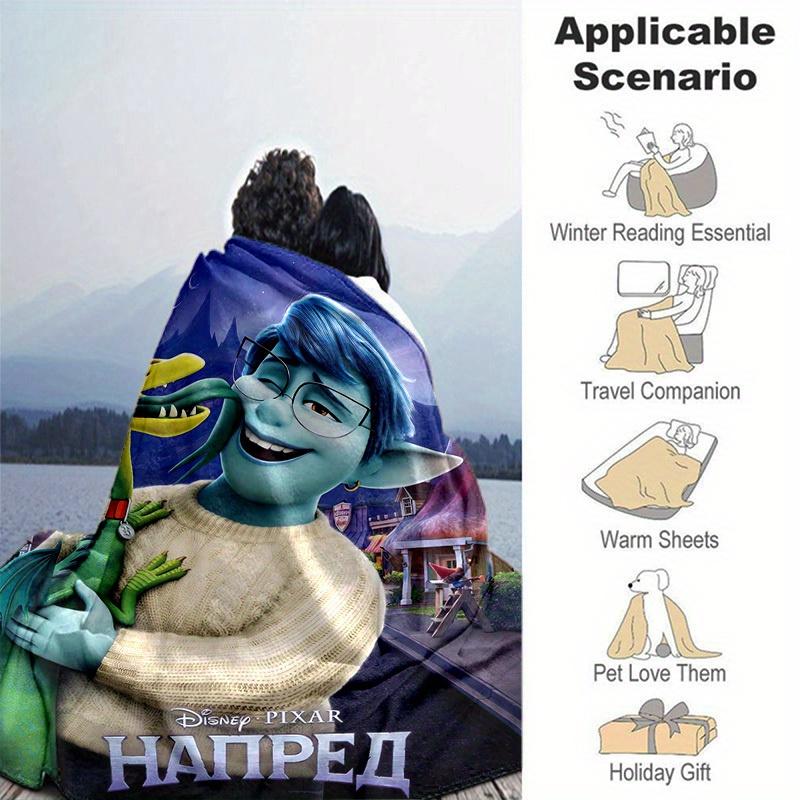 1 шт., Декор для дома Disney Pixar, Плед с драконом, Идеально подходит для дивана, кровати, путешествий, кемпинга, автомобиля