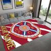 Custom Name Heart of Midlothian Carpet Rug for Living Room Bedroom Home Sofa Decoration,Kids play Non-slip Floor Mat
