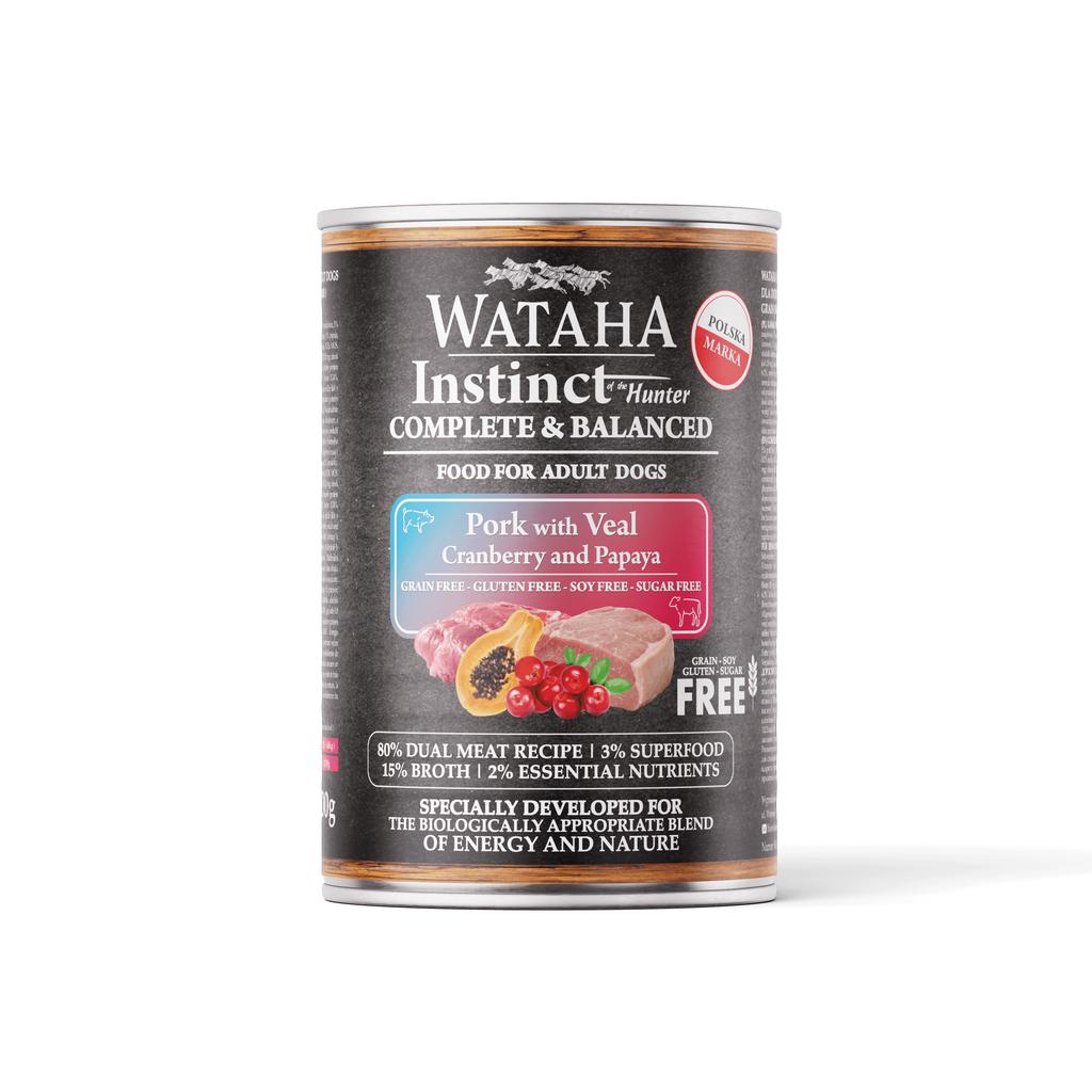 Wataha Instinct 80% Pork with Veal, Papaya and Cranberries 400Gg
