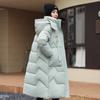 Cotton Jacket Female Long Section, Winter Knee Thickened Korean Version of Loose Hooded Cotton Coat, Female Versatile Cotton Jacket Coat