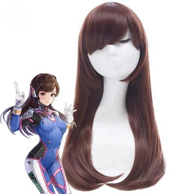Игра Rolecos Ow D.va Косплей Парик Over Игра Watch Косплей Хана Сон D.va Парик Длинный Коричневый Женский Синтетический Парик