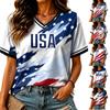 Женская повседневная США. футболки с принтом национальной команды для болельщиков следует поддерживать