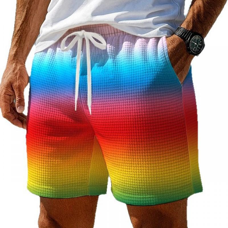 Mens Loose Quick Dry Beach Shorts 3D Print Athletic Casual