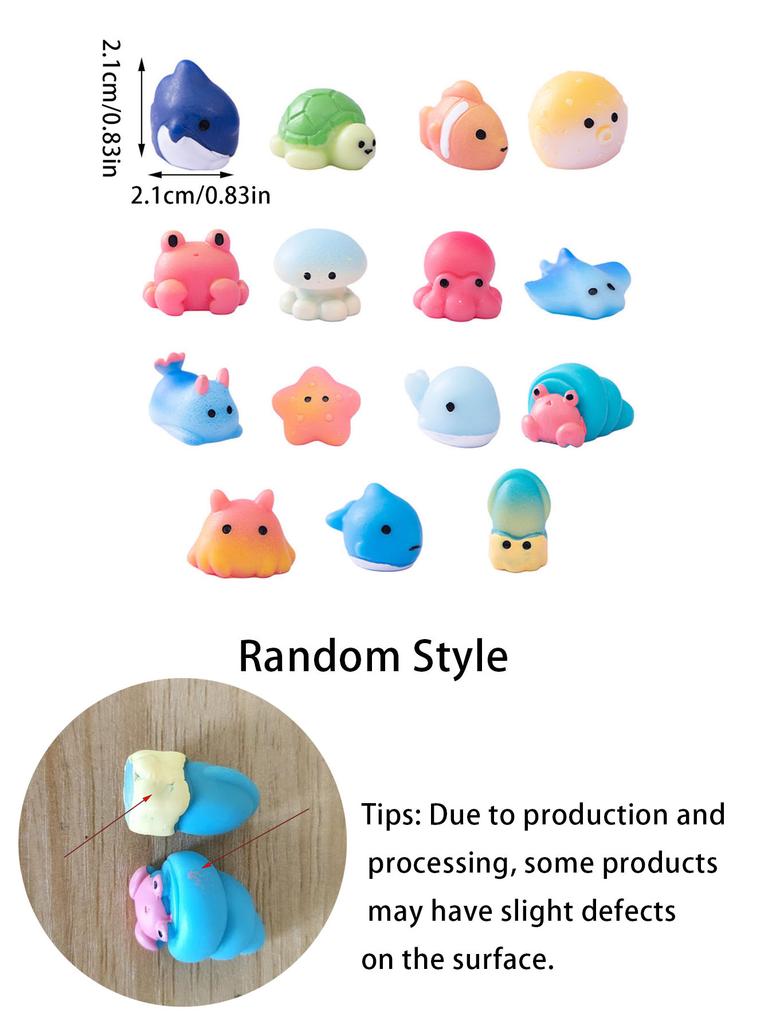10/20Pcs Mini Ocean Resin Animals Tiny Sea Animals Figurines Mini Fish For Diy Fairy Garden Glass Container Potted Plant Decor