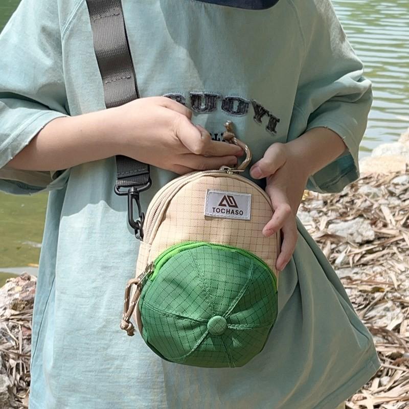 Детская наплечная сумка двойной клетчатой расцветки, повседневная сумка-кроссбоди для путешествий на открытом воздухе