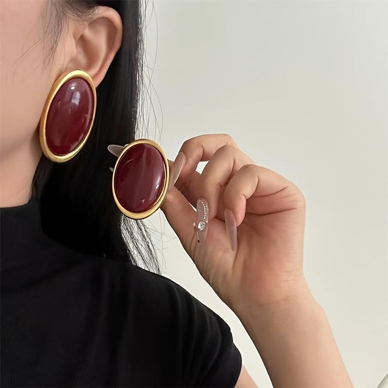 Модные крупные овальные серьги для женщин, идеально подходящие для музыкальных фестивалей, ночных клубов, пляжного отдыха и праздничных торжеств