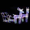 VidaXL Christmas Decoration Reindeer and Sleigh Luminous Reindeer Illuminated Decorative Garden Patio Backyard Outdoor 160 LED 328522