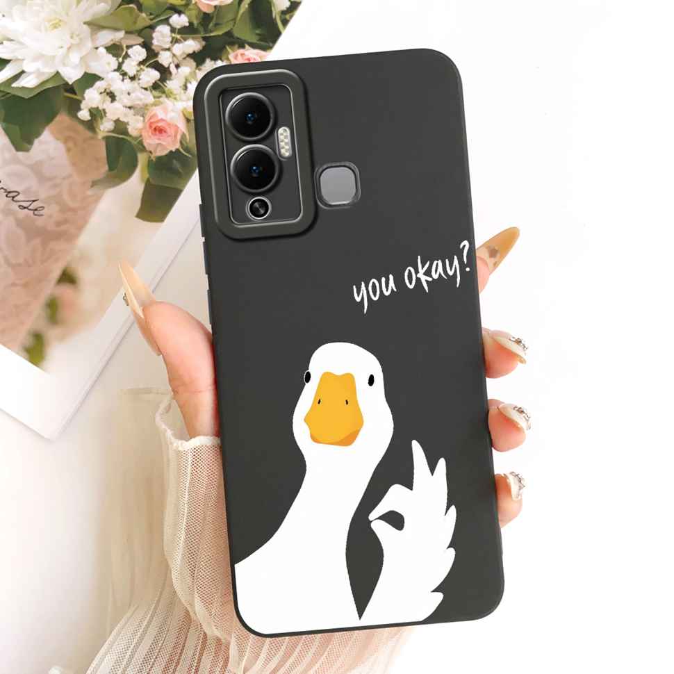 Casing For Infinix Hot 12 Play Cover X6816C X6816 Silicone Cat Dragon Pattern Case For Infinix Hot12 Hot 12 Play Shell Covers