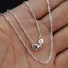 Women Fashion Silver Color Water Wave Twisted Chain Necklace Jewelry