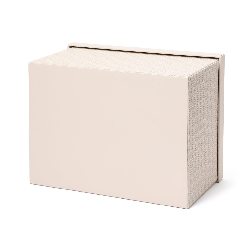 Francfranc [Online Shop Exclusive] Embossed Large Box, Small, Ivory, Storage Box, Perfect for New Homes and Moving