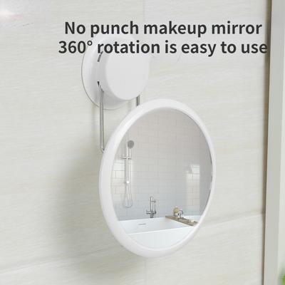 Зеркало для макияжа в ванной комнате, HD-зеркало без перфорации, вращающееся на 360 градусов, складное, светодиодное