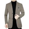 Mens Business Casual Blazers Jackets Checkered Suits Coats Man Spring Slim Blazers Jackets Coats