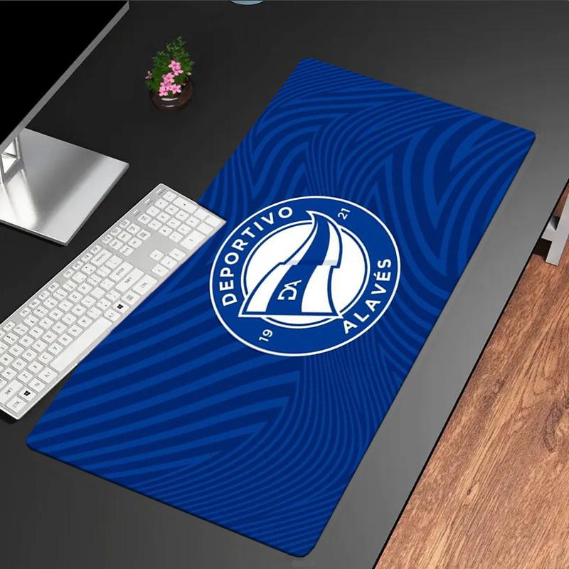 Deportivo Alaves Emblem mouse pad, rubber base, esports desk mat, mouse pad for gamers and office use, gaming desk , easy to clean mat