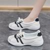 Light Mouth Casual Moral Training Shoes for Women's Autumn New Soft Sole Shock-absorbing Sports Shoes Lace-up Versatile White Shoes