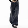 Vintage Women Wide Leg Jeans Harajuku Baggy Denim Trousers Oversized Grunge Streetwear Y2k Autumn Pants Korean Fashion