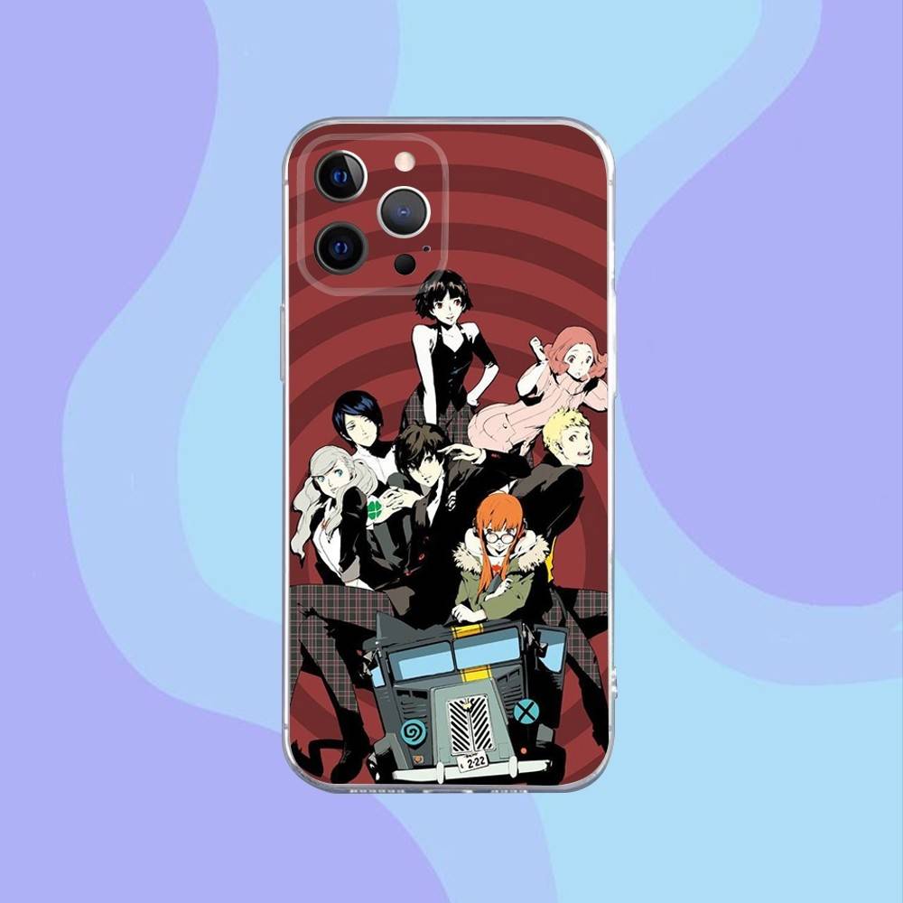 Чехол для телефона P-Persona 5 для iPhone 16,15,14,13,12,11 Pro,Max,Plus,X,XS,XR,SE,Mini Прозрачный Силиконовый Мягкий