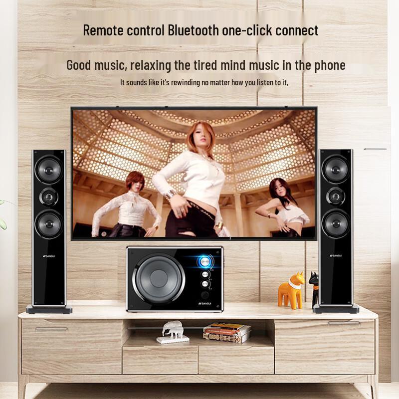 SANSUI Активная Bluetooth Домашний кинотеатр и Караоке Акустическая система