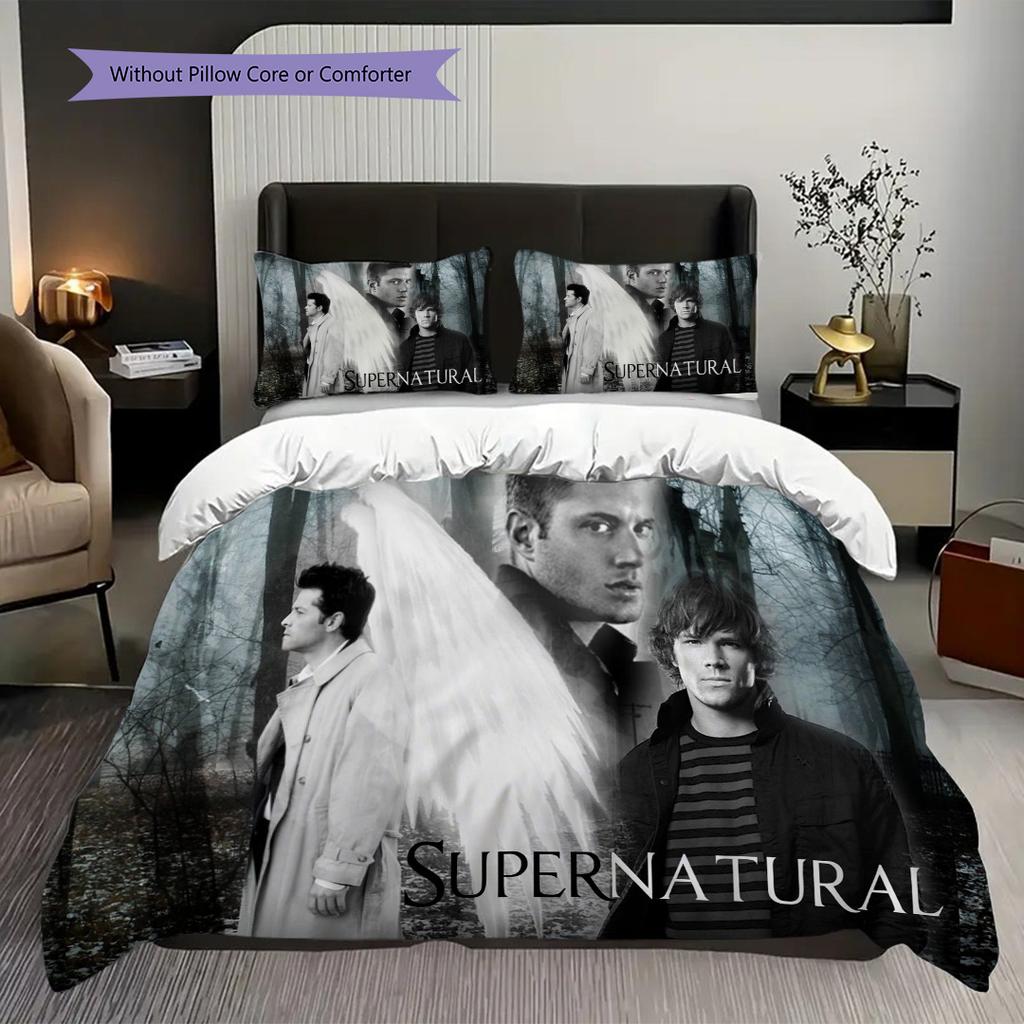 Supernatural Angels Demons Threepiece Set 1 Duvet Cover 2 Pillowcase Without Core Duvet Cover And Pillowcase Soft And Comfortable