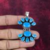 Blue Chalcedony Handmade Gemstone Pendant, 925 Solid Sterling Silver Pendant Antique Jewelry, For Engagement Gift