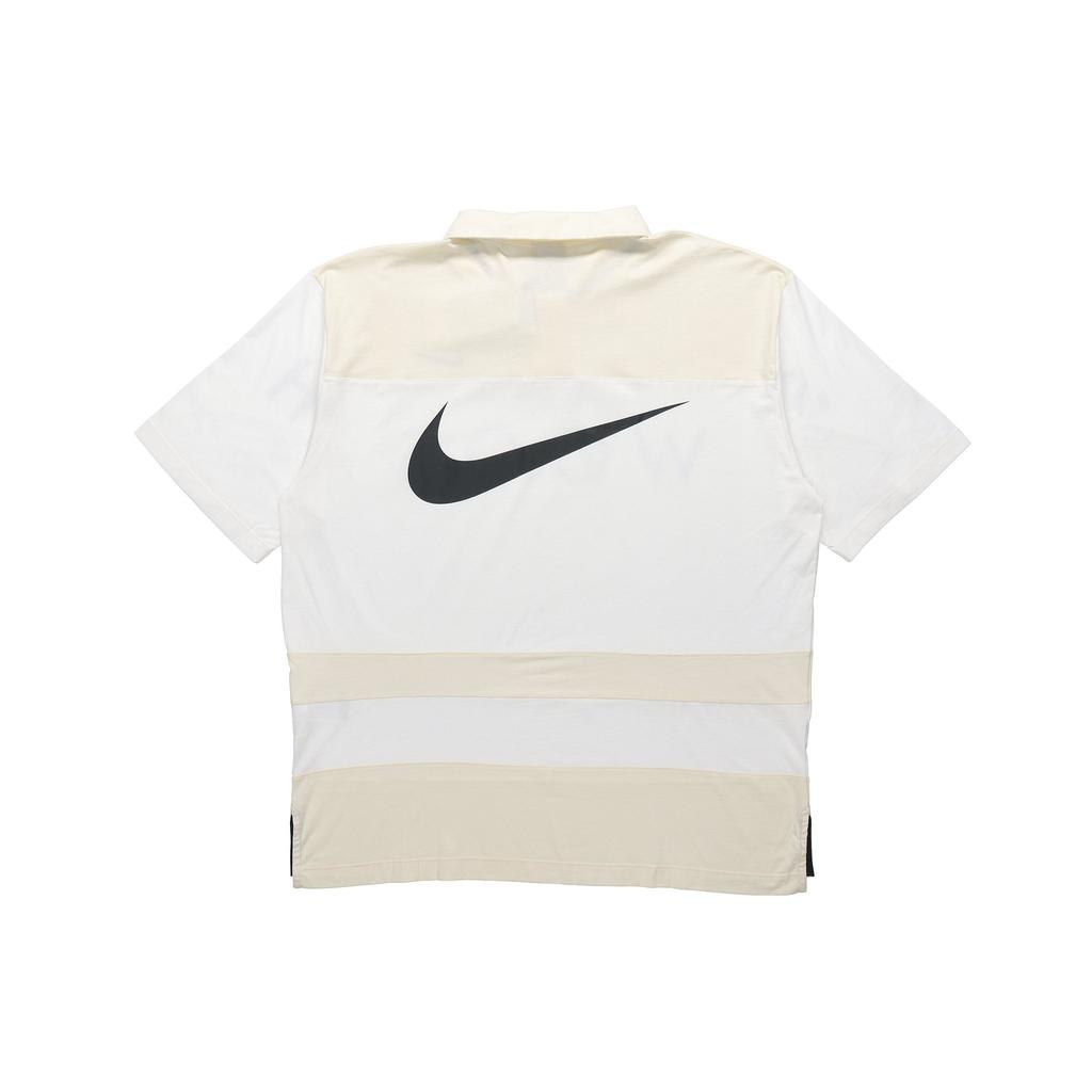Nike Sportswear Swoosh Logo Contrast Loose-Fit Polo Men Tops Sail DJ5370-110