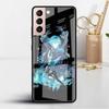 Glass Case For Samsung Galaxy S22 S20 FE S21 5G S10 S9 Plus Note 10 20 Lite Tempered Phone Cover Anime Genshin Impact Cool