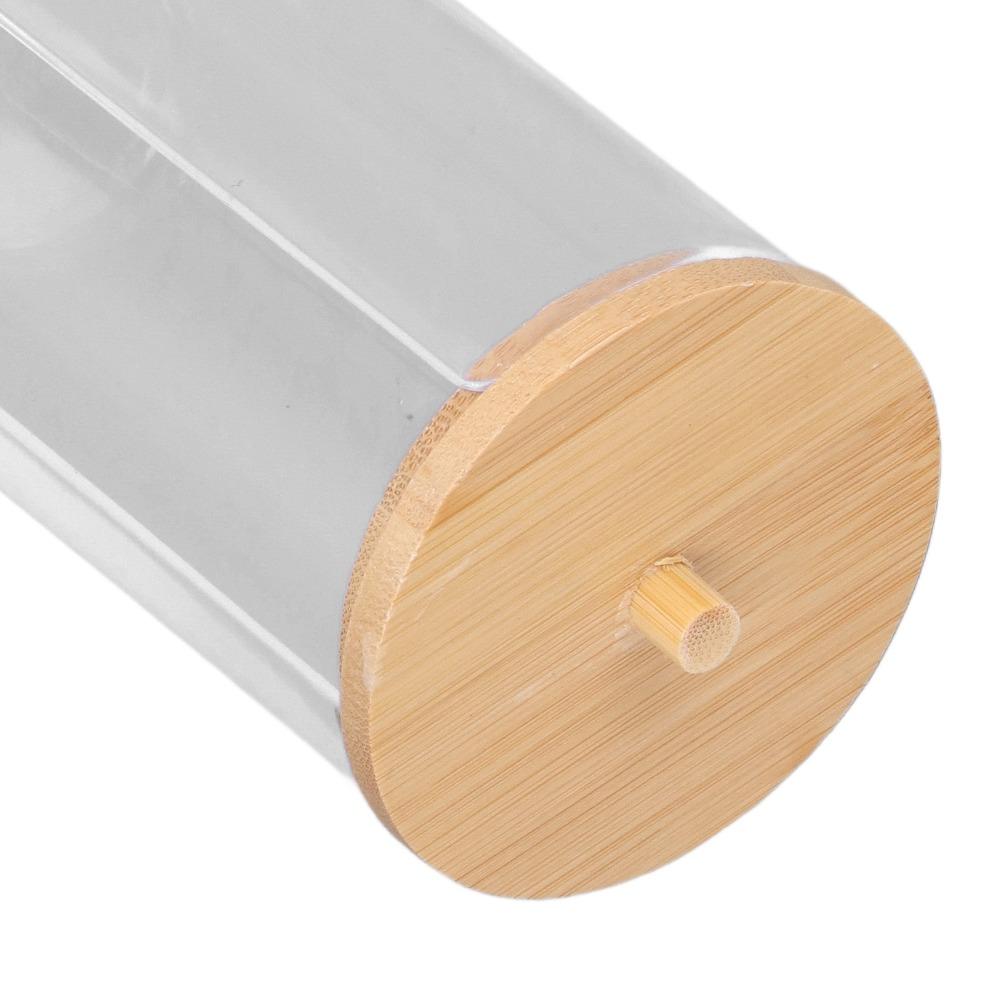 Transparent Cotton Pad Dispenser PS Cosmetic Pads Container Cotton Rounds Holder Bathroom