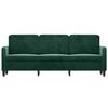 Vidaxl Sofa 3-Osobowa, Ciemnozielony, 180 Cm, Obita Aksamitem