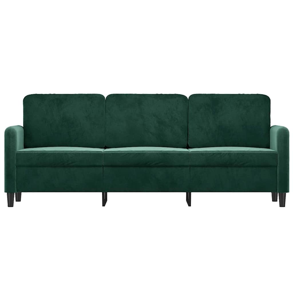 3 Seater Sofa Dark Green 180 cm Velvet