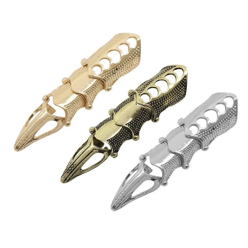 Кольцо ретро панк крутой шпиль длинное совместное кольцо четыре кольца ферросплав