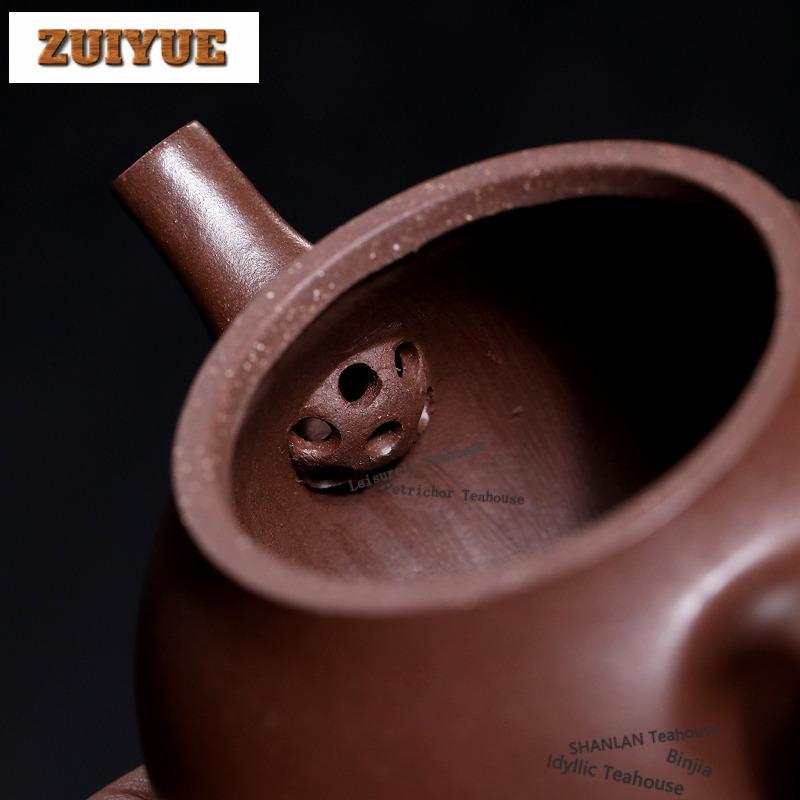 150ml Retro Yixing Purple Clay Teapots Handmade High Pan Pot Raw Ore Stone Red Mud Kettle With Infuser Zisha Tea Set Collection
