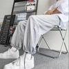 Men's Retro Minimalist Wide-Leg Athletic Jogger Pants - Trendy, Casual Nine-Point Design