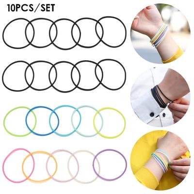 Женский Мужской Браслет Простые Силиконовые Браслеты Браслеты Многоцветный Браслет Силиконовый Тонкий Браслет