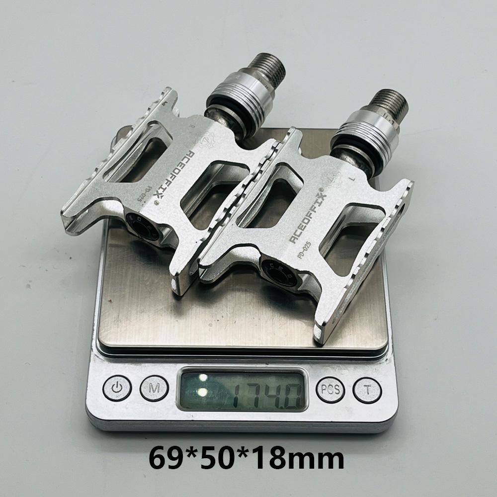 2 size ultralight 158g bicycle pedal for Brompton bike black/silver color aluminum + titanium axis 1pair