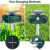 Solution de gestion des nuisibles extérieurs, répulsif ultrasonique solaire pour la sécurité du jardin, dispositif d'effarouchement étanche à