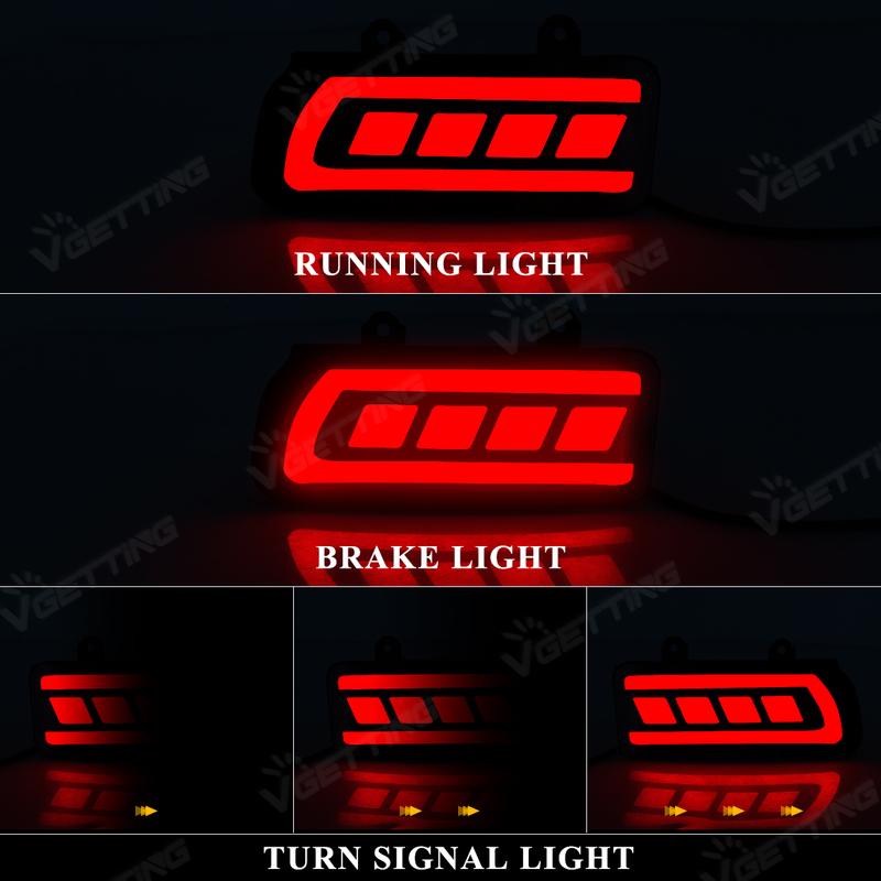 2pcs For Honda CRV CR-V 2015 2016 LED Rear Bumper Reflector Lights Dynamic Turn Signal Light Tail Brake Fog Lamp Accessories