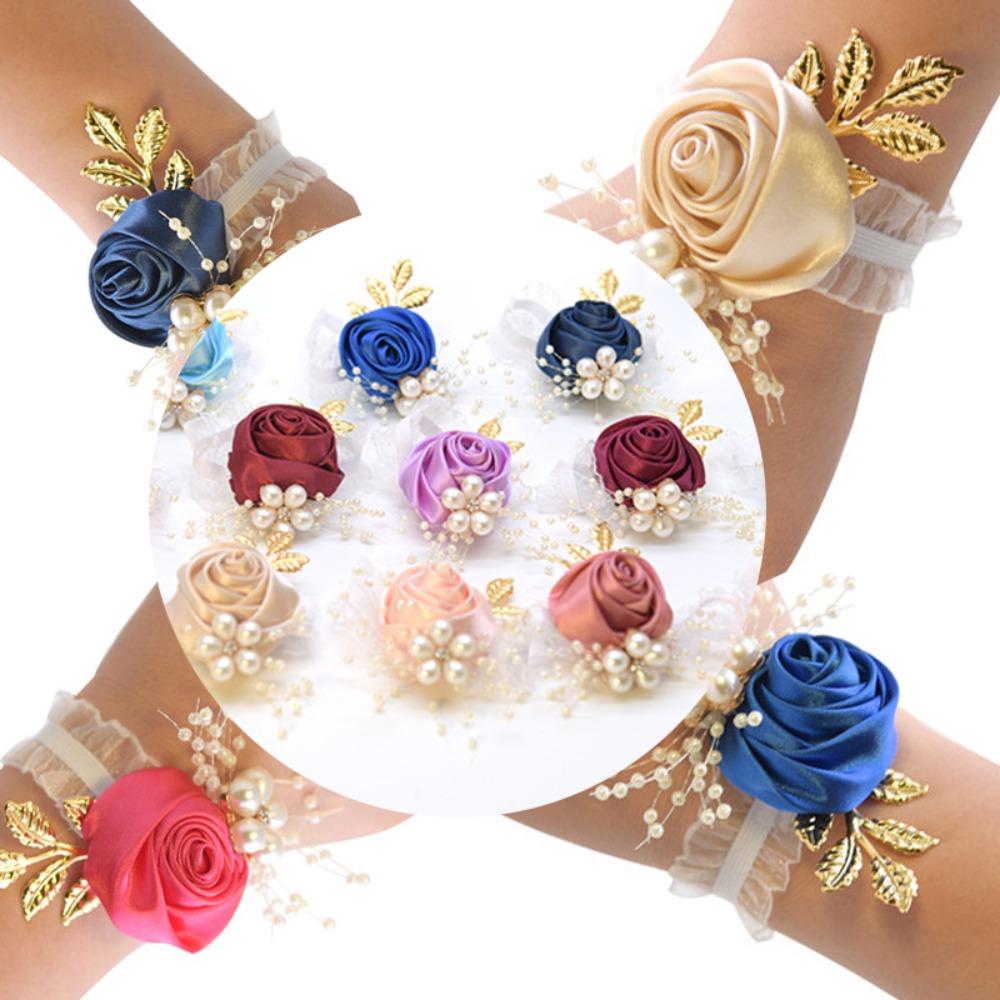 Accessories Corsage Polyester Bracelet Wrist Flowers Bridesmaid Wedding