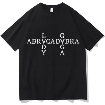 2025 Футболки Lady Gaga Abracadabra Модная футболка из чистого хлопка для мужчин и женщин Винтажная одежда унисекс Летние топы из чистого хлопка