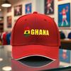 1 шт. Унисекс Бейсболка, Новый Стиль, Дышащая Черная Кепка Snapback с Принтом Ганы Для Кемпинга на Открытом Воздухе, Путешествий, Бега, Йоги, Ан