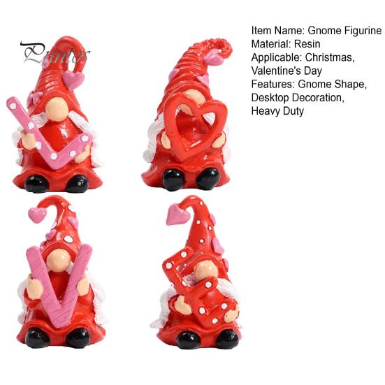 4 шт./набор фигурок гнома ко Дню святого Валентина, статуэтка из смолы «ЛЮБОВЬ», безликая скульптура эльфа, украшение для дома, офиса, свадьбы, рабочего стола
